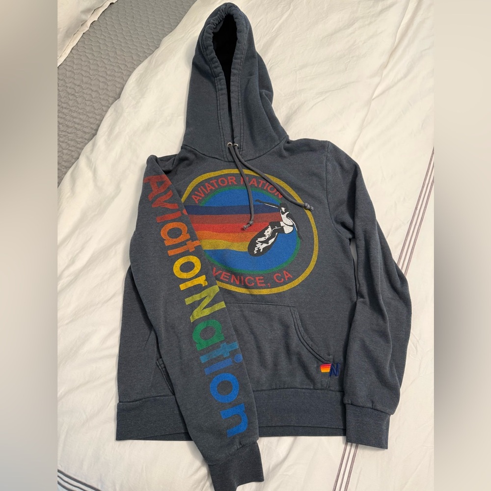 Aviator Nation Malibu Pullover Hoodie size Small